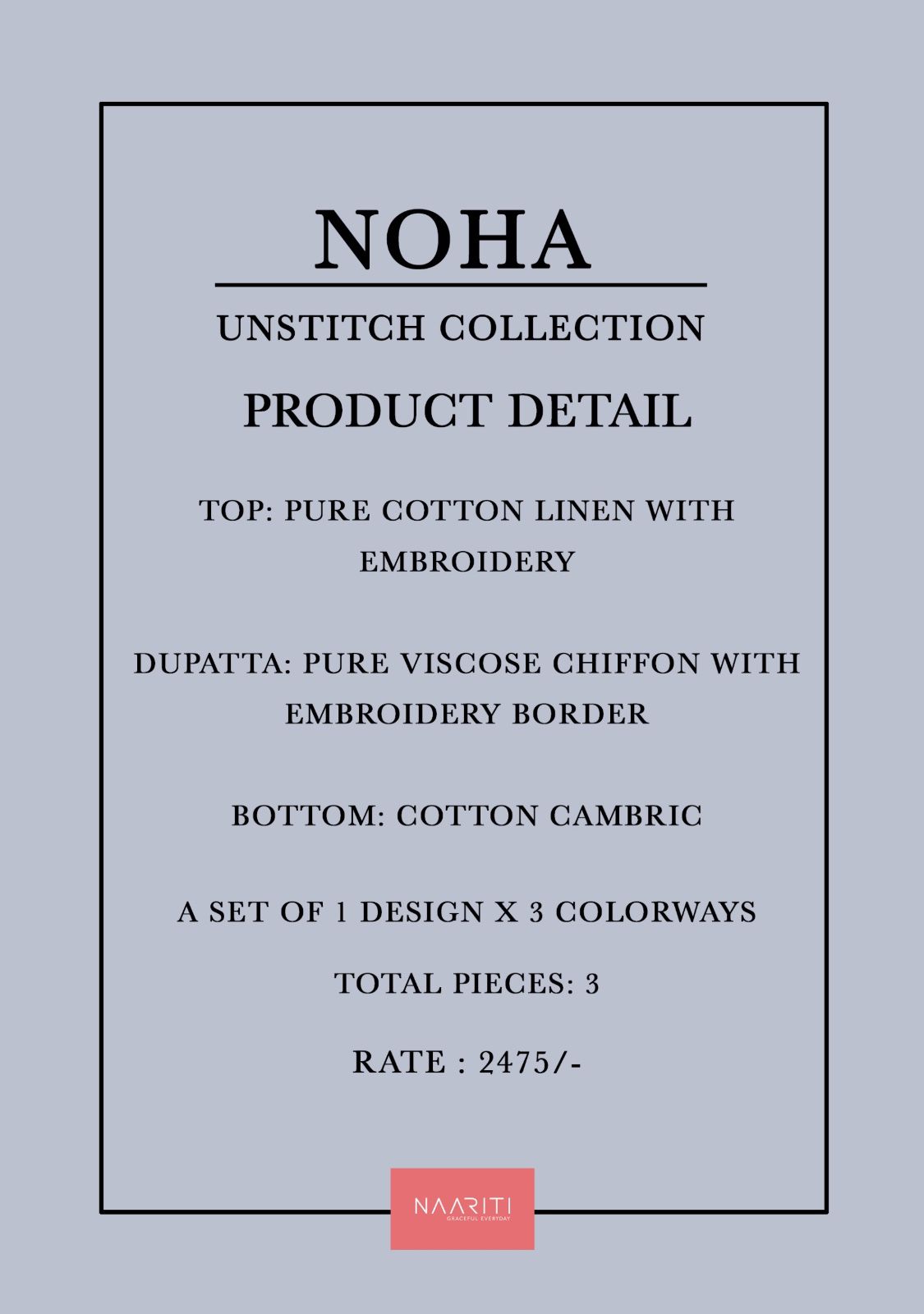 New Noha Naariti Cotton Linen Pant Style Suits Wholesale Rate