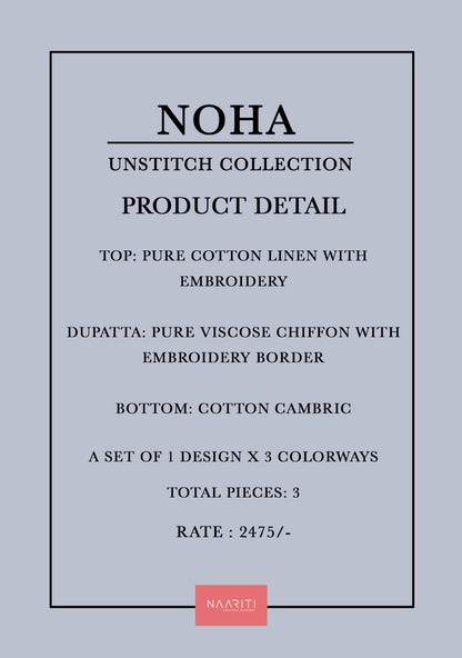 New Noha Naariti Cotton Linen Pant Style Suits Wholesale Rate