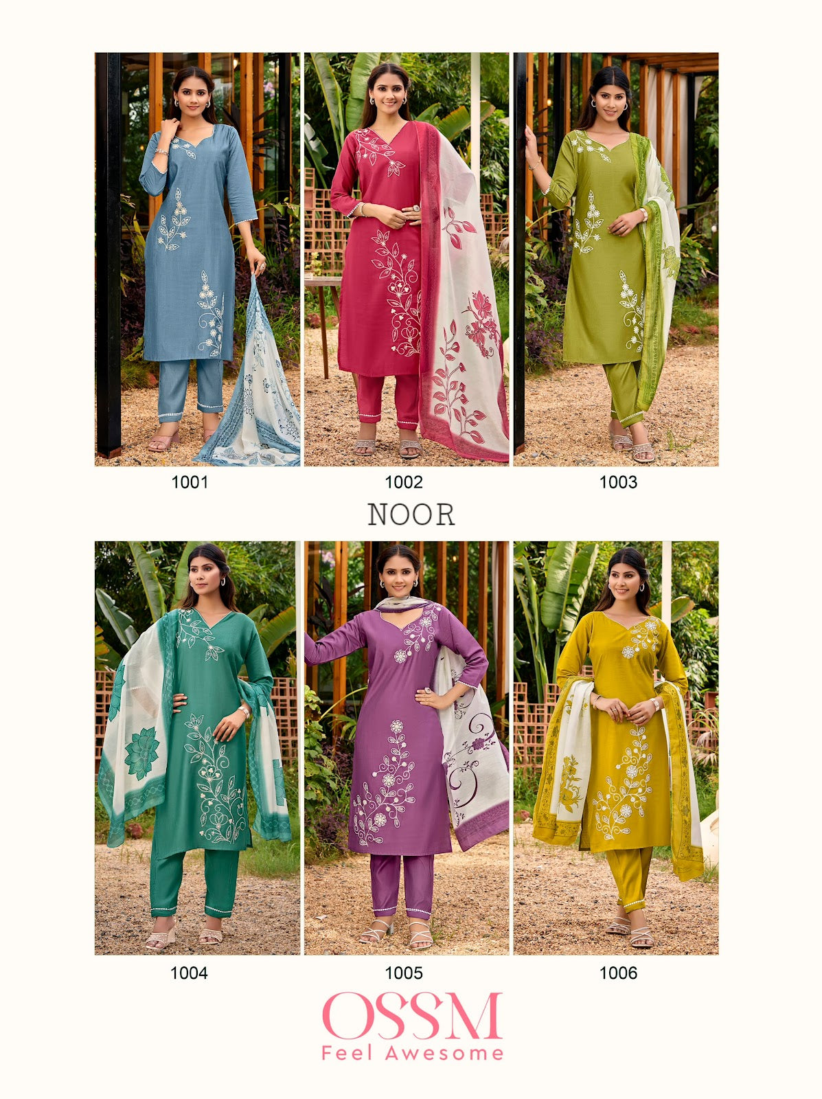 New Noor Ossm Vetican Silk Readymade Pant Style Suits Wholesale Price