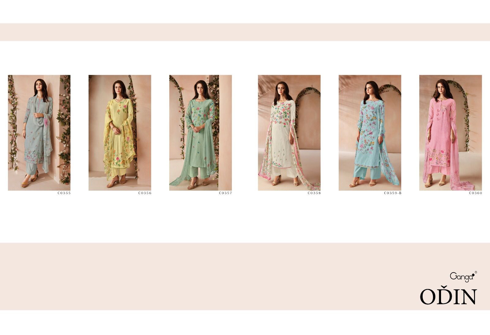 New Odin Ganga Premium Cotton Plazzo Style Suits Wholesale Rate