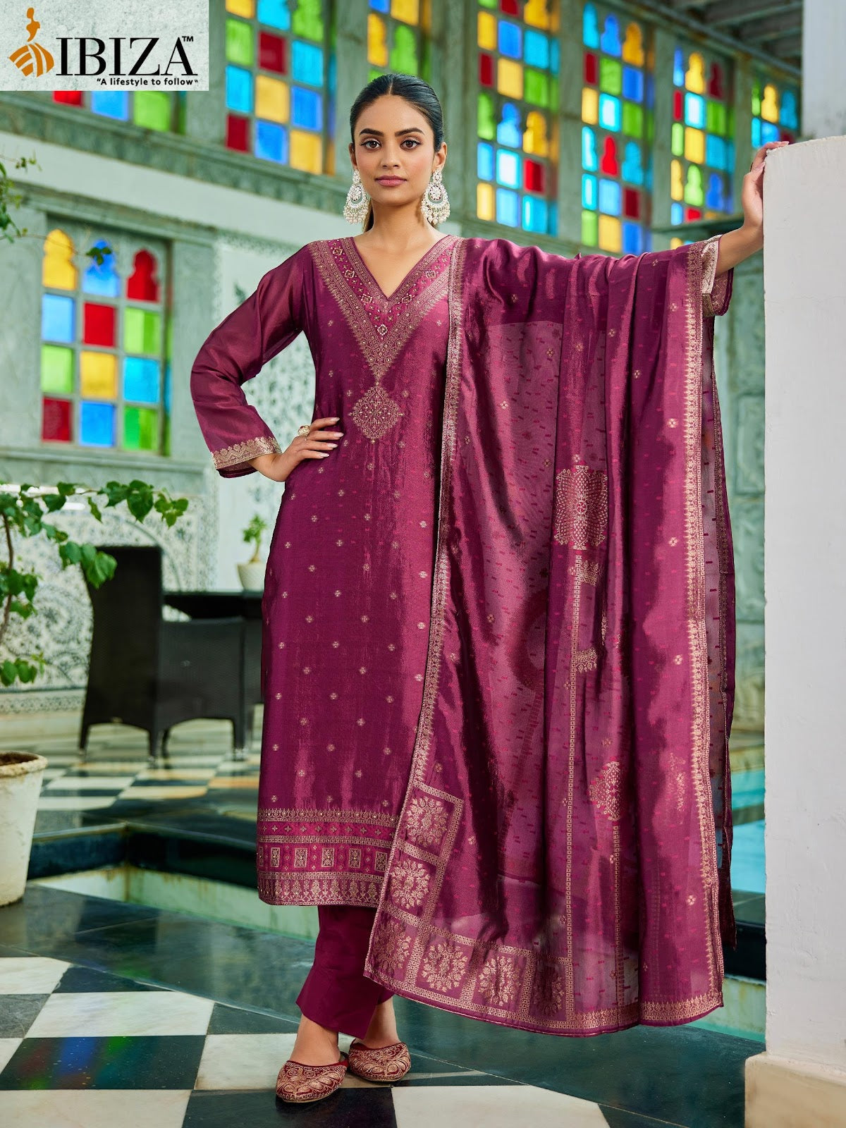 New Olivia Ibiza Banglori Silk Pant Style Suits Wholesale Price