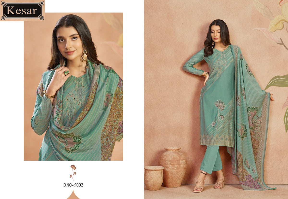 New Palak Kesar Muslin Karachi Salwar Suits Exporter Gujarat