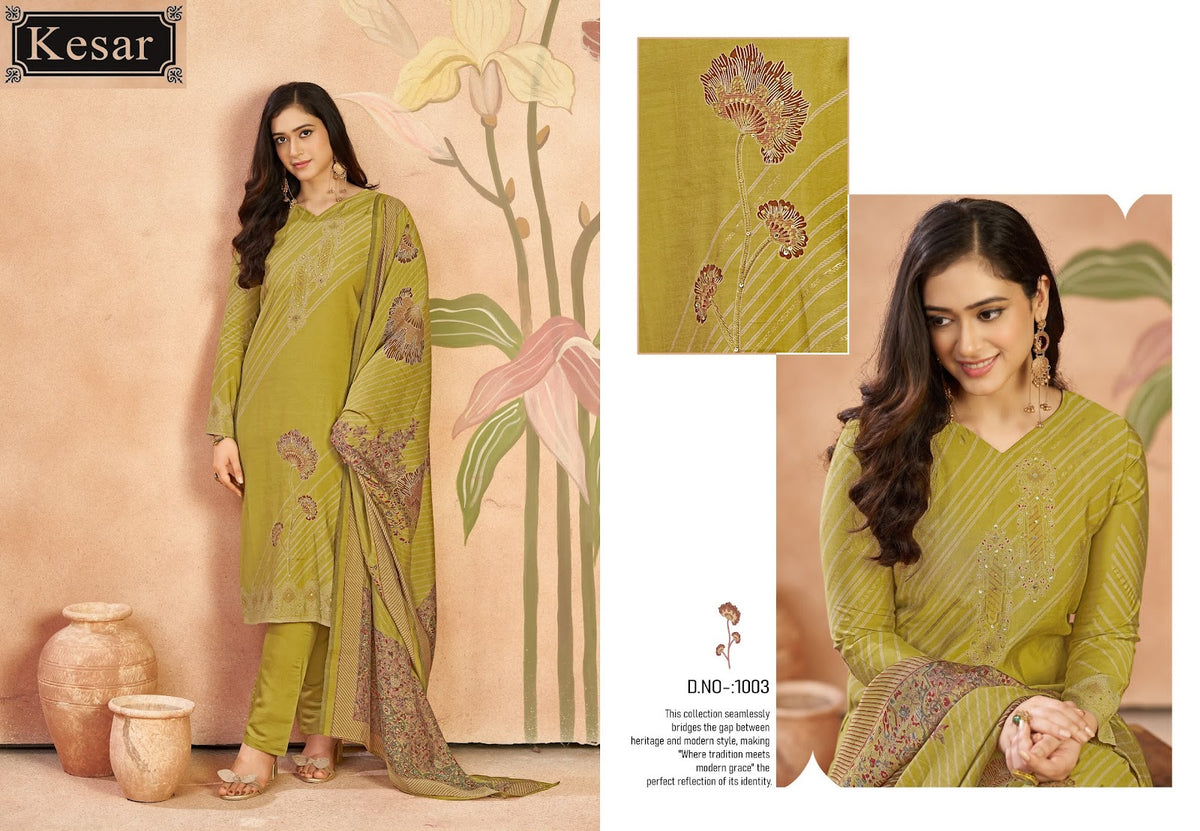 New Palak Kesar Muslin Karachi Salwar Suits Exporter Gujarat