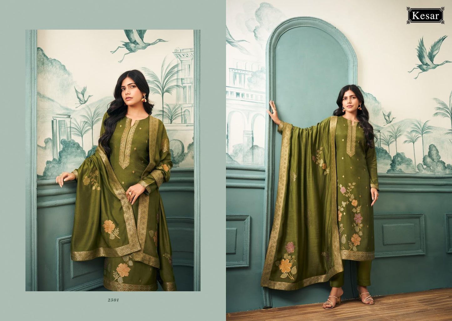 New Parijat Kesar Pant Style Suits Exporter India