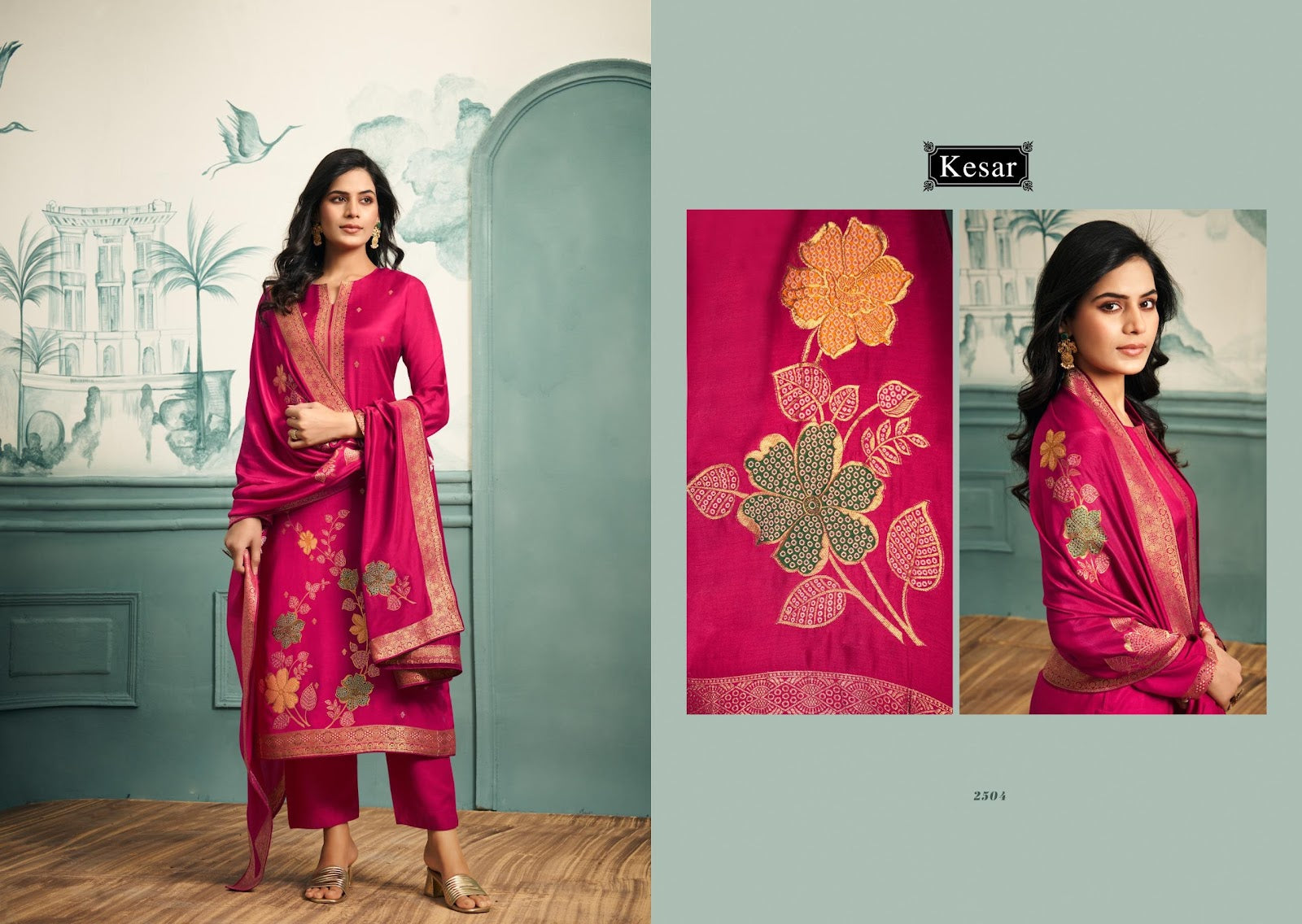 New Parijat Kesar Pant Style Suits Exporter India