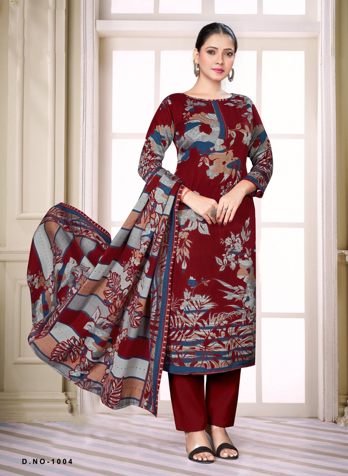 New Pashmina Shwal Vol 14 Sat Pant Style Suits Wholesaler Gujarat