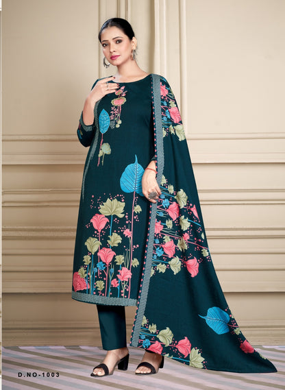New Pashmina Shwal Vol 14 Sat Pant Style Suits Wholesaler Gujarat