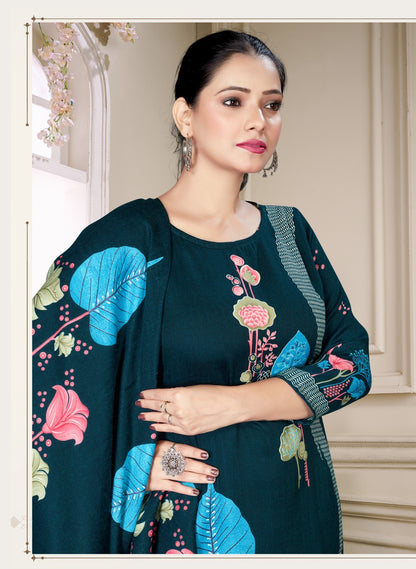 New Pashmina Shwal Vol 14 Sat Pant Style Suits Wholesaler Gujarat