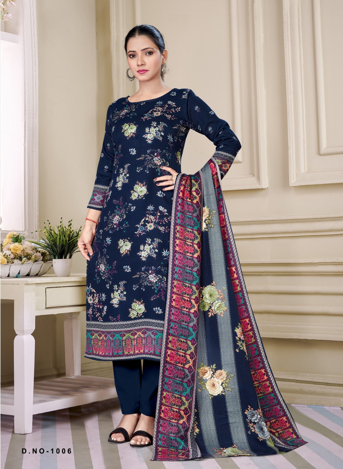 New Pashmina Shwal Vol 14 Sat Pant Style Suits Wholesaler Gujarat