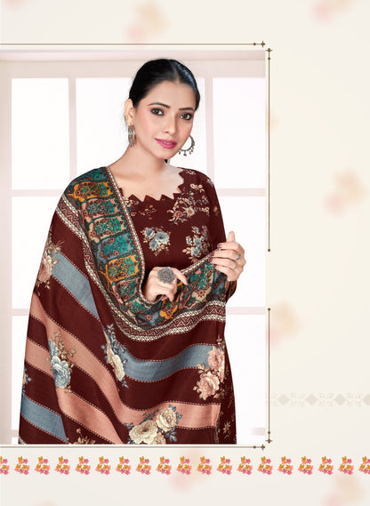 New Pashmina Shwal Vol 14 Sat Pant Style Suits Wholesaler Gujarat