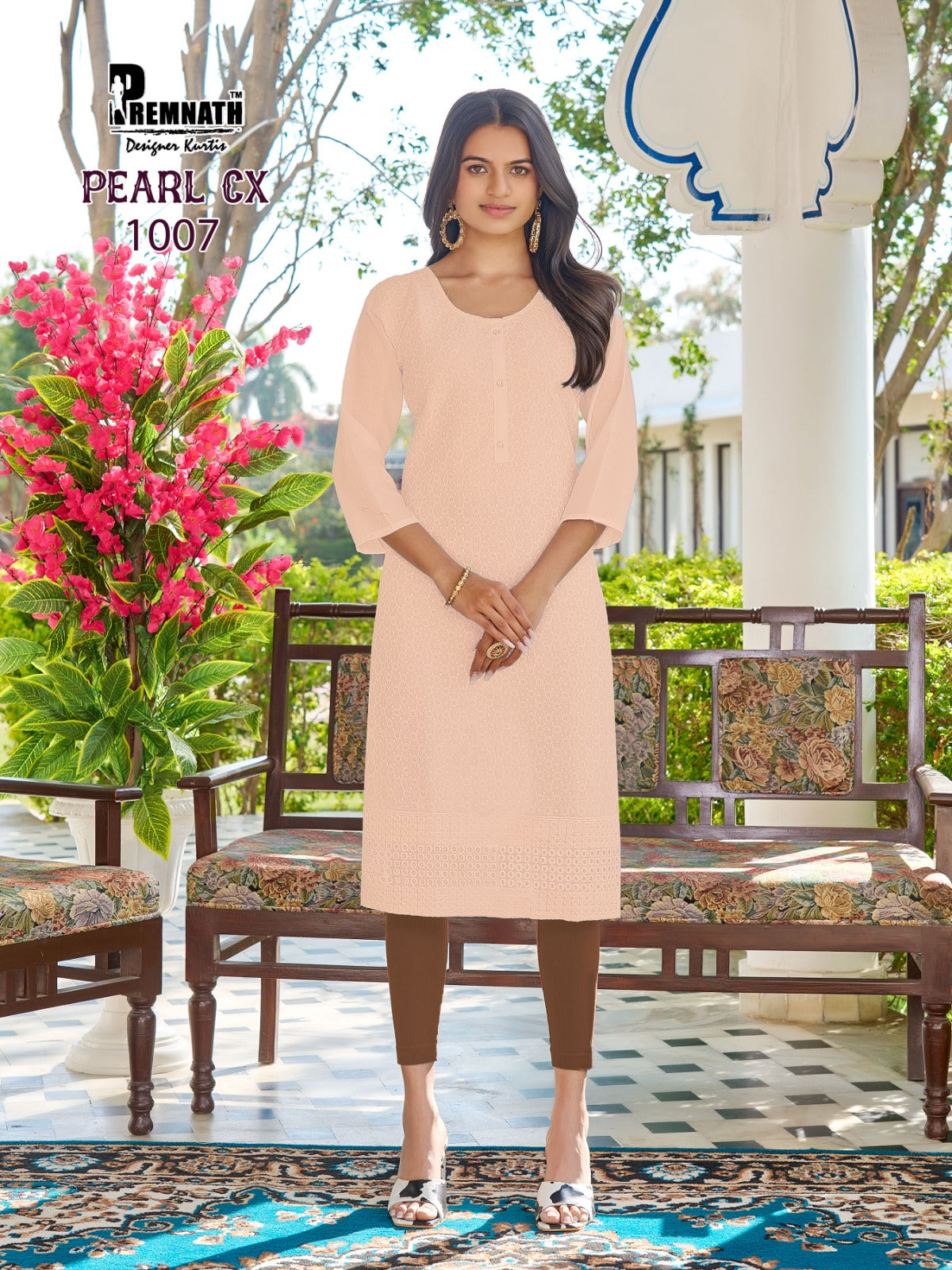 New Pearl Cx Premnath Cotton Knee Length Kurtis Wholesale Price