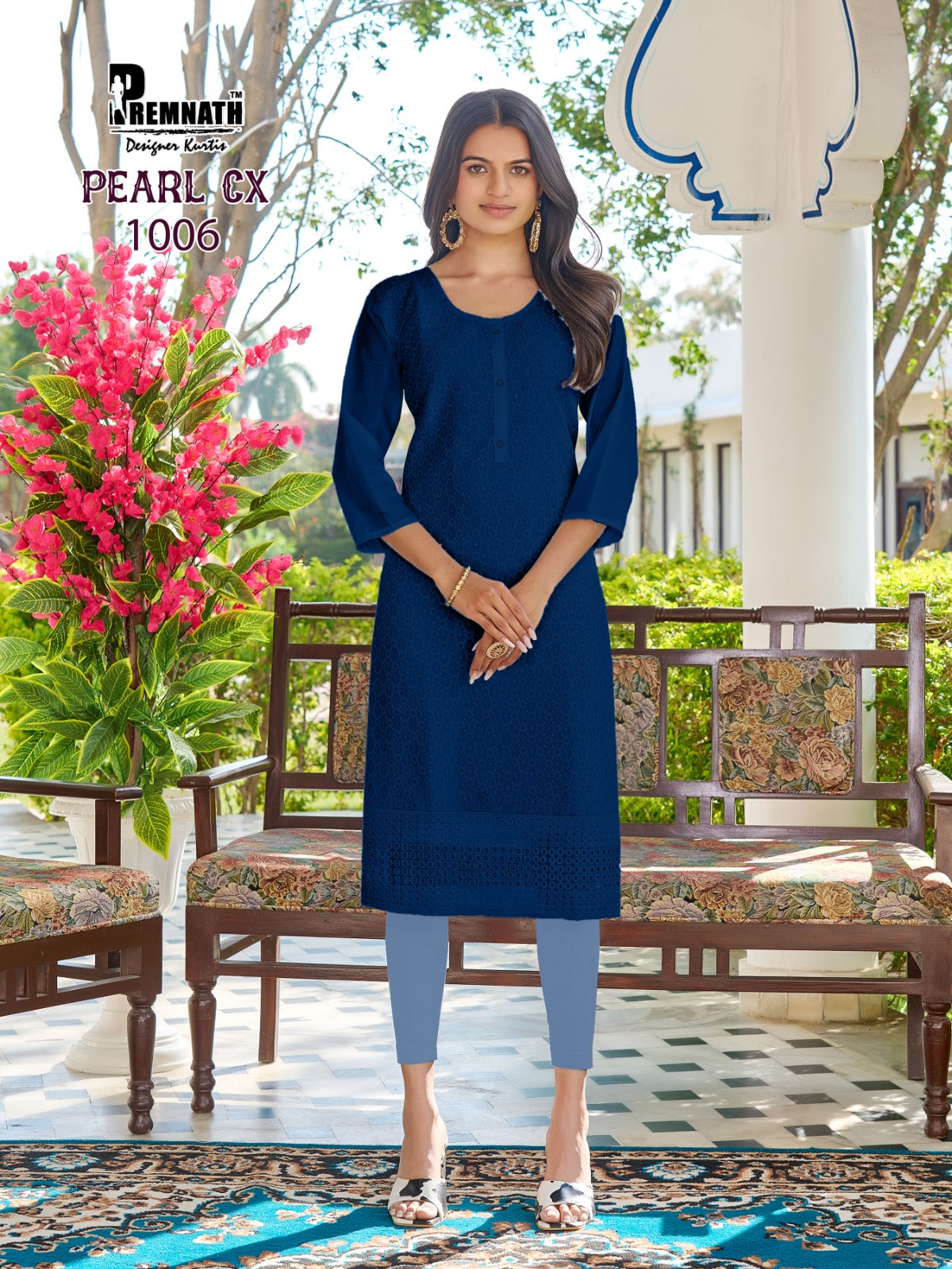 New Pearl Cx Premnath Cotton Knee Length Kurtis Wholesale Price