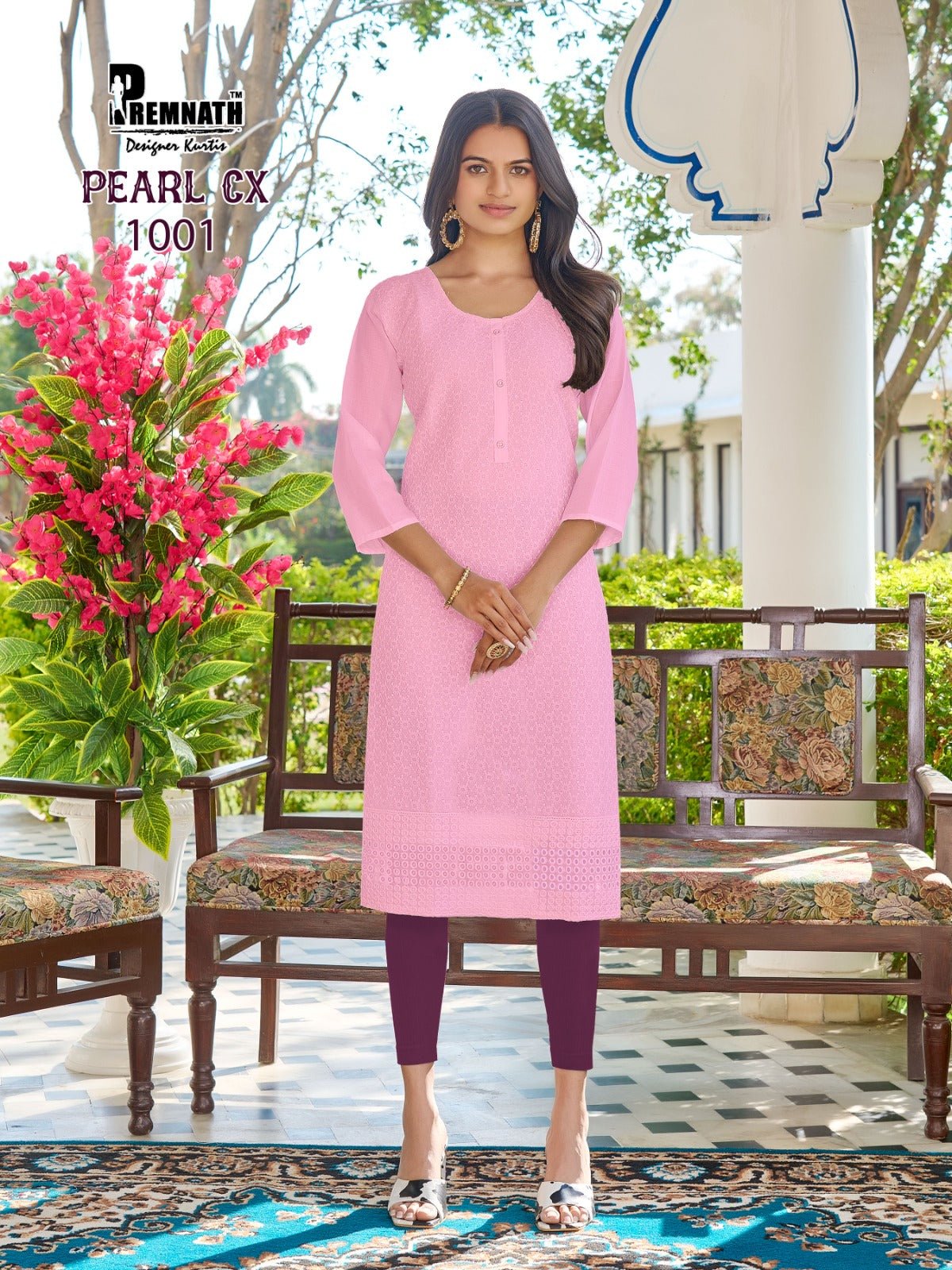 New Pearl Cx Premnath Cotton Knee Length Kurtis Wholesale Price