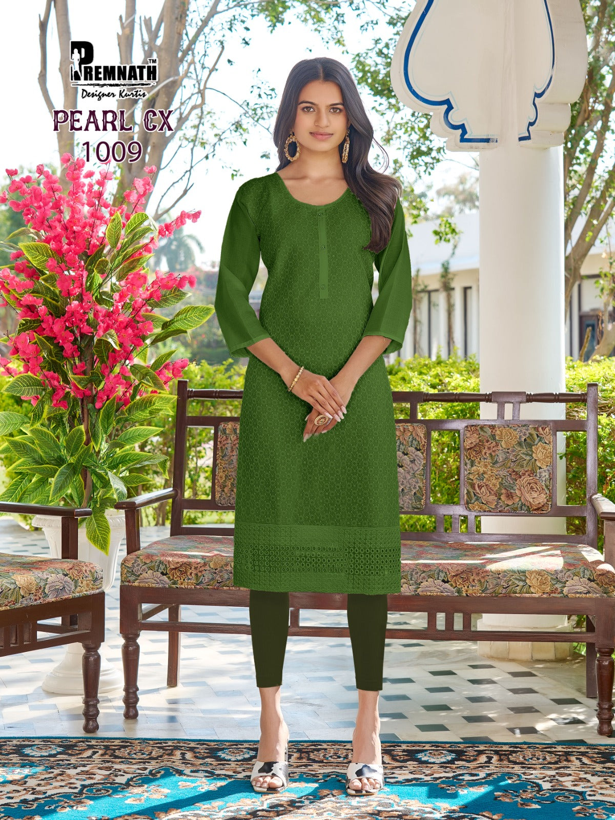 New Pearl Cx Premnath Cotton Knee Length Kurtis Wholesale Price