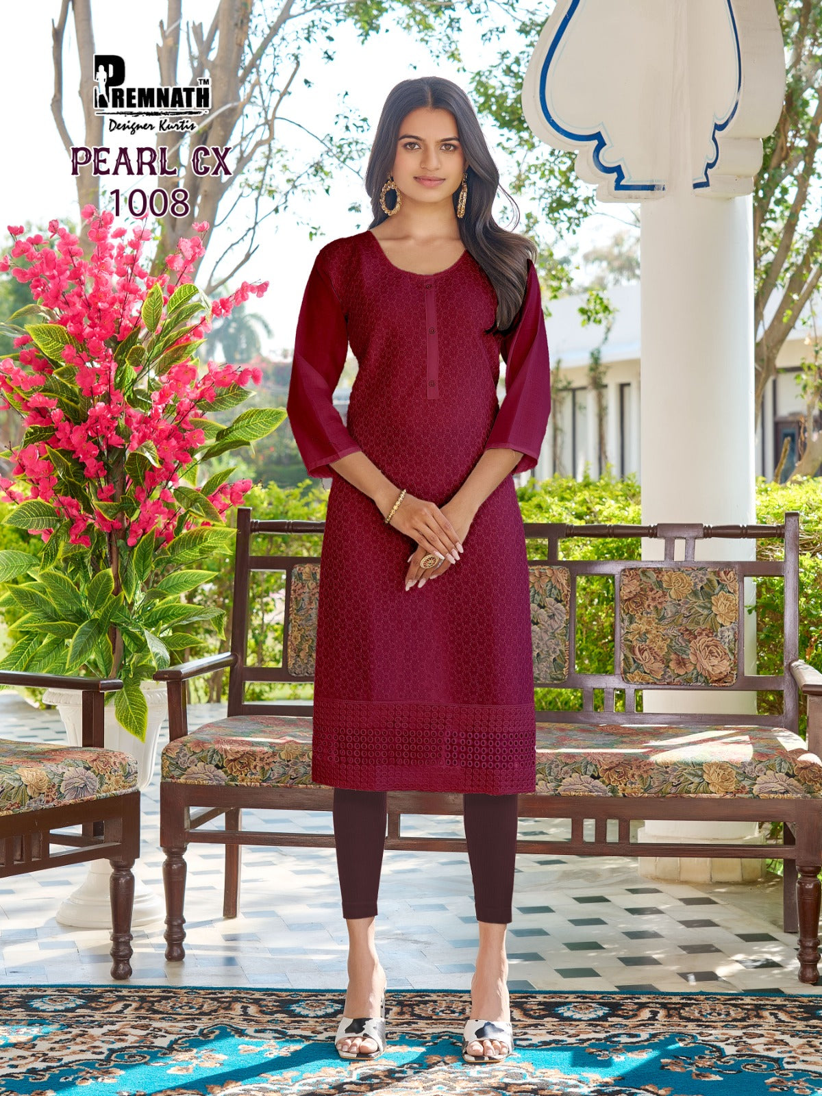New Pearl Cx Premnath Cotton Knee Length Kurtis Wholesale Price