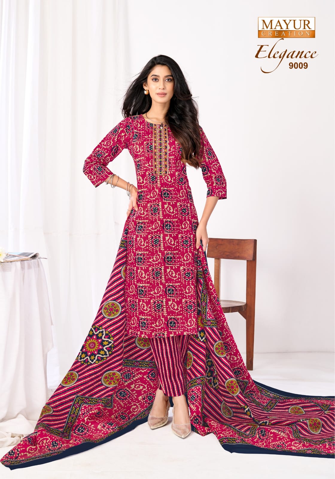 New Print Elegance Vol 9 Mayur Creation Readymade Cotton Pant Suits Manufacturer India