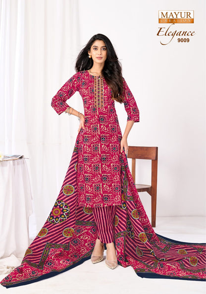 New Print Elegance Vol 9 Mayur Creation Readymade Cotton Pant Suits Manufacturer India
