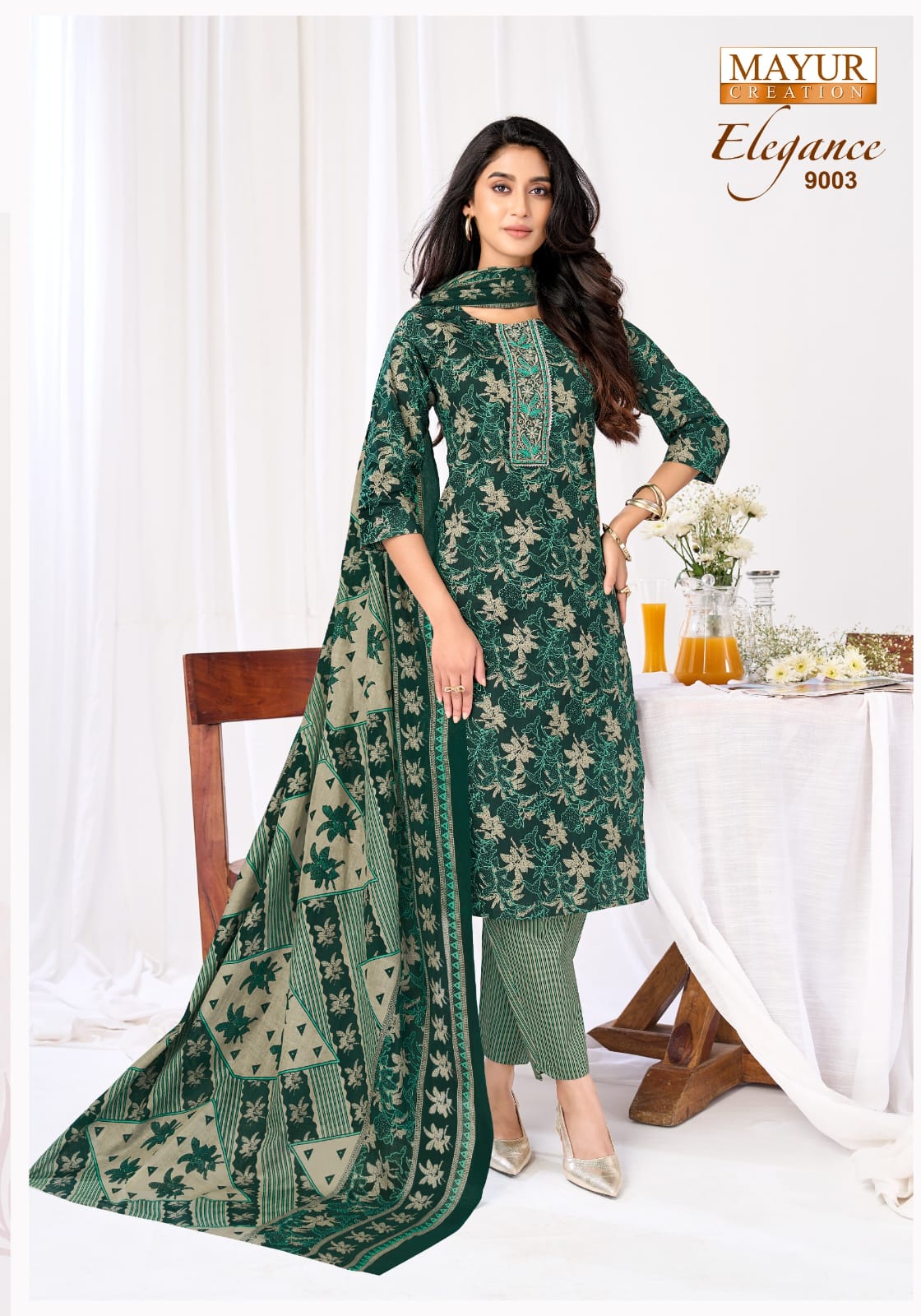 New Print Elegance Vol 9 Mayur Creation Readymade Cotton Pant Suits Manufacturer India