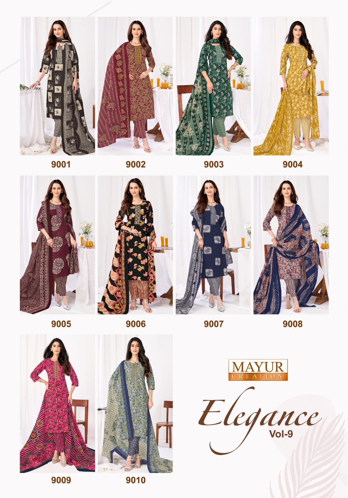 New Print Elegance Vol 9 Mayur Creation Readymade Cotton Pant Suits Manufacturer India