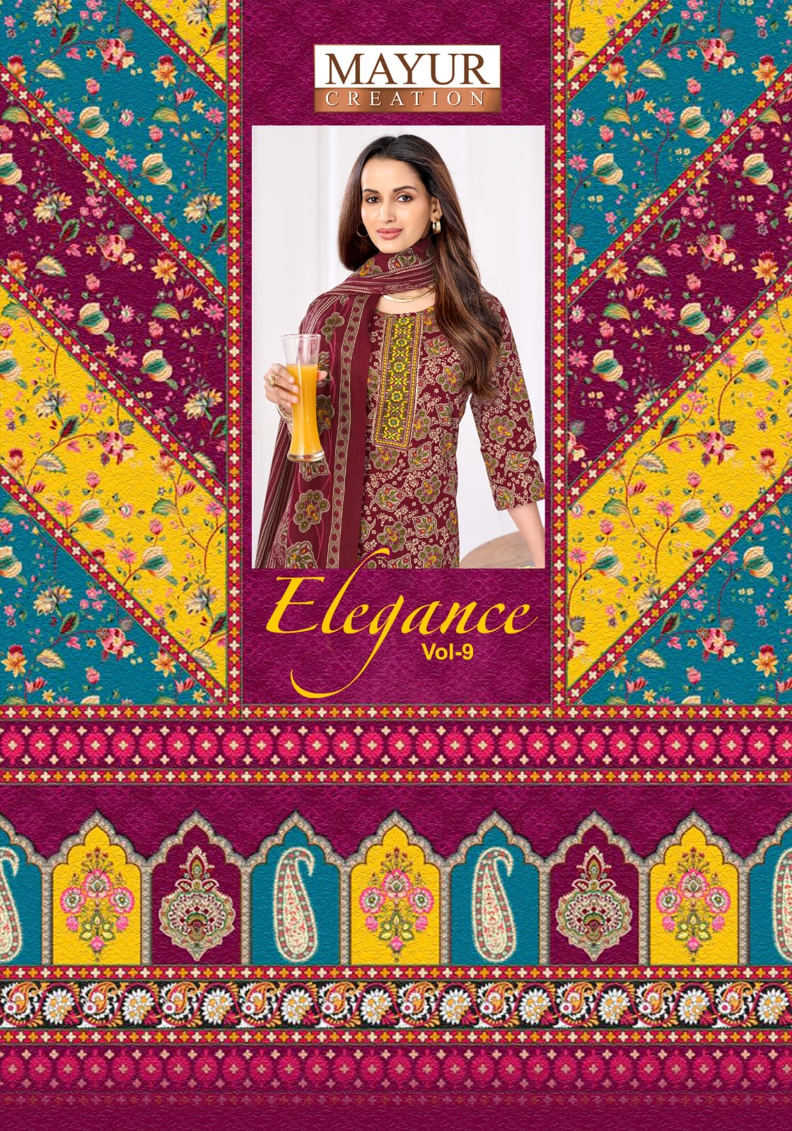 New Print Elegance Vol 9 Mayur Creation Readymade Cotton Pant Suits Manufacturer India