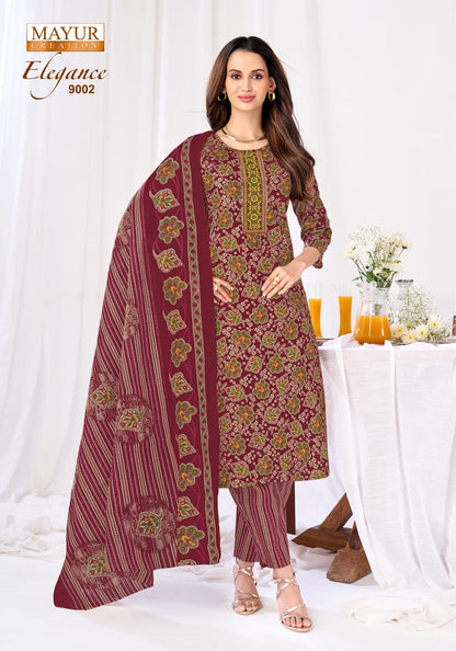 New Print Elegance Vol 9 Mayur Creation Readymade Cotton Pant Suits Manufacturer India