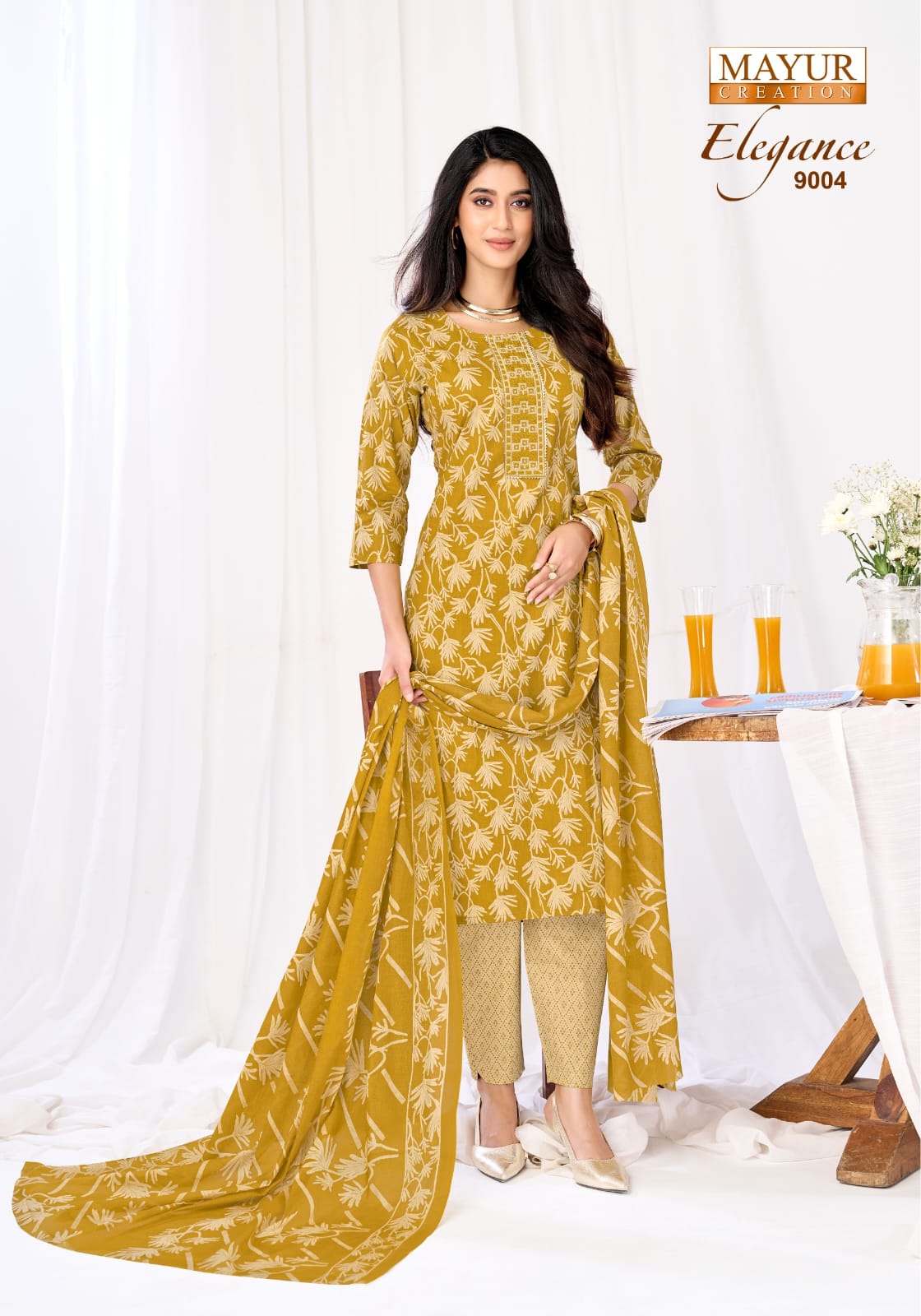 New Print Elegance Vol 9 Mayur Creation Readymade Cotton Pant Suits Manufacturer India