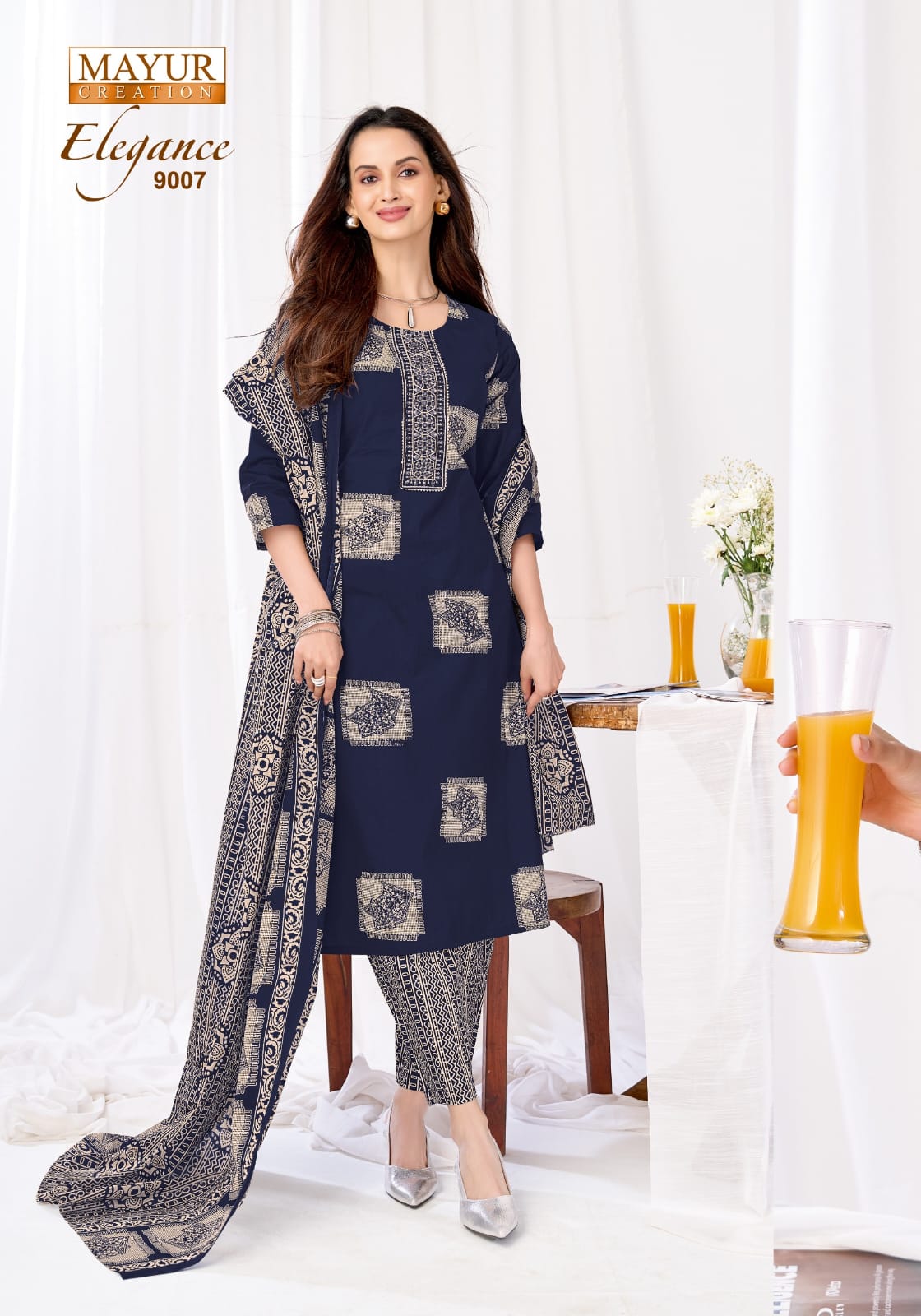 New Print Elegance Vol 9 Mayur Creation Readymade Cotton Pant Suits Manufacturer India