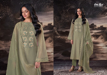 New Priscilla Omtex Silk Tissue Pant Style Suits Manufacturer Ahmedabad
