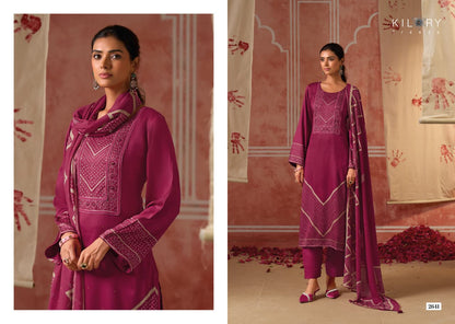 New Rangat Kilory Gaji Silk Pant Style Suits Manufacturer Ahmedabad