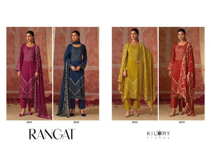 New Rangat Kilory Gaji Silk Pant Style Suits Manufacturer Ahmedabad