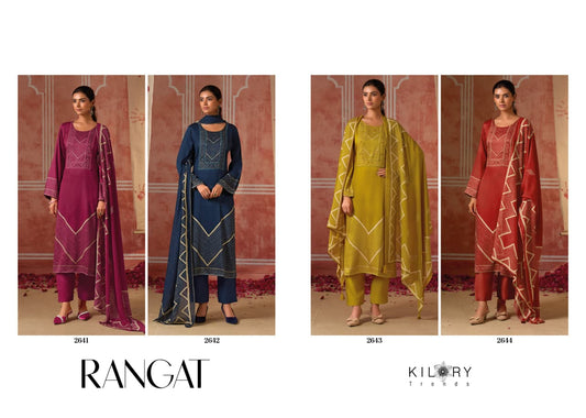 New Rangat Kilory Gaji Silk Pant Style Suits Manufacturer Ahmedabad