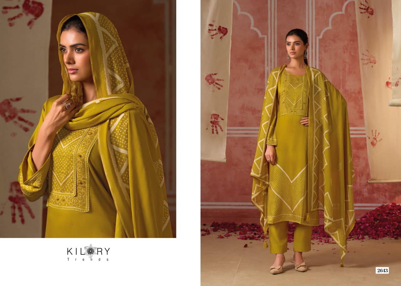 New Rangat Kilory Gaji Silk Pant Style Suits Manufacturer Ahmedabad