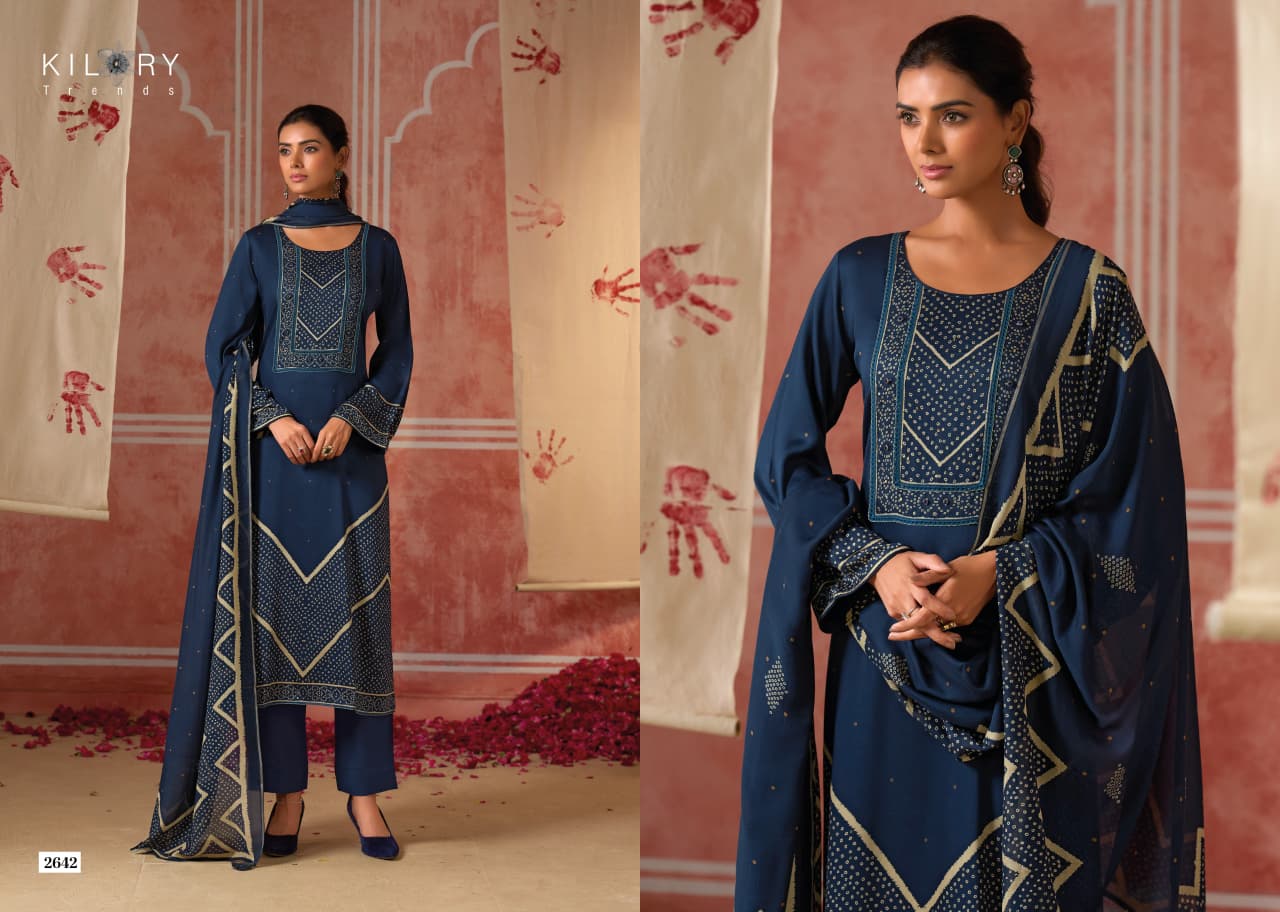 New Rangat Kilory Gaji Silk Pant Style Suits Manufacturer Ahmedabad