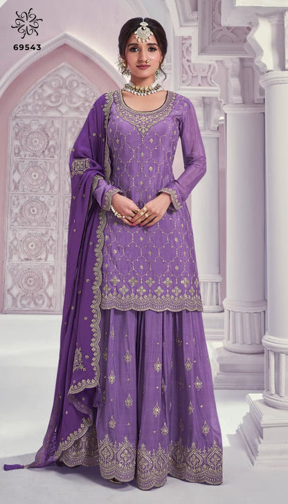 New Rangrasiya Hitlist Vinay Fashion Llp Chinon Sharara Style Suits Manufacturer India