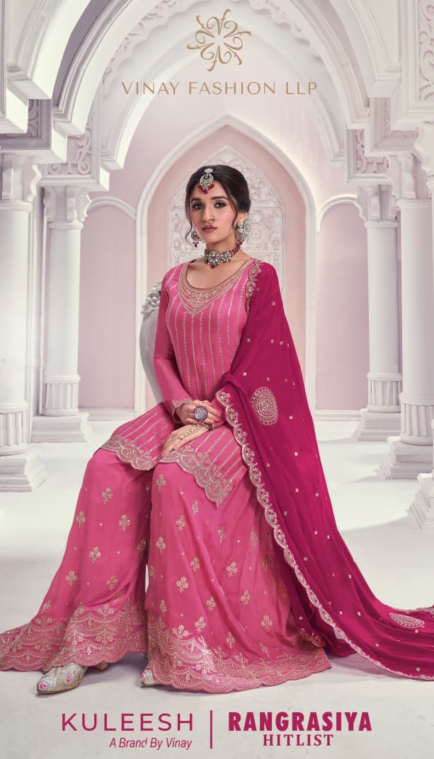 New Rangrasiya Hitlist Vinay Fashion Llp Chinon Sharara Style Suits Manufacturer India