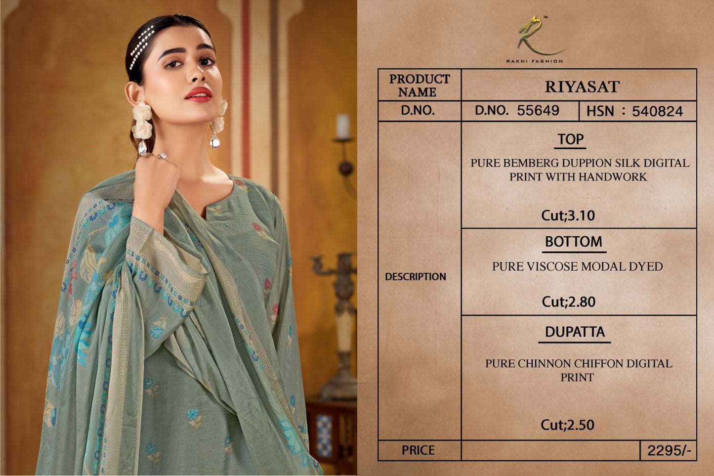 New Riyasat Rakhi Fashion Bemberg Pant Style Suits Supplier