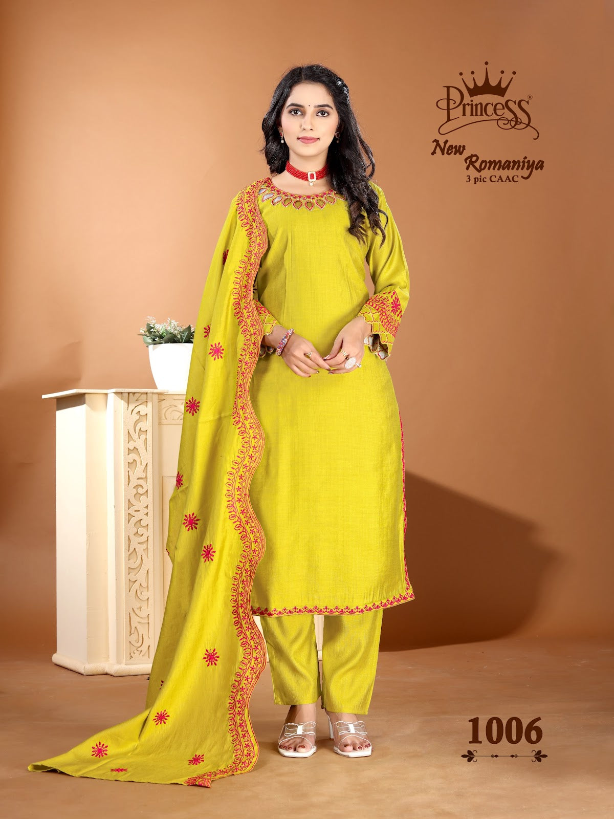 New Romaniya Princess Creation Vetican Readymade Pant Style Suits Wholesaler India