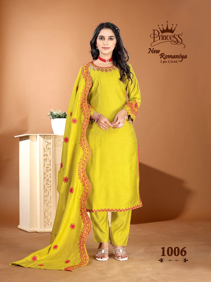 New Romaniya Princess Creation Vetican Readymade Pant Style Suits Wholesaler India