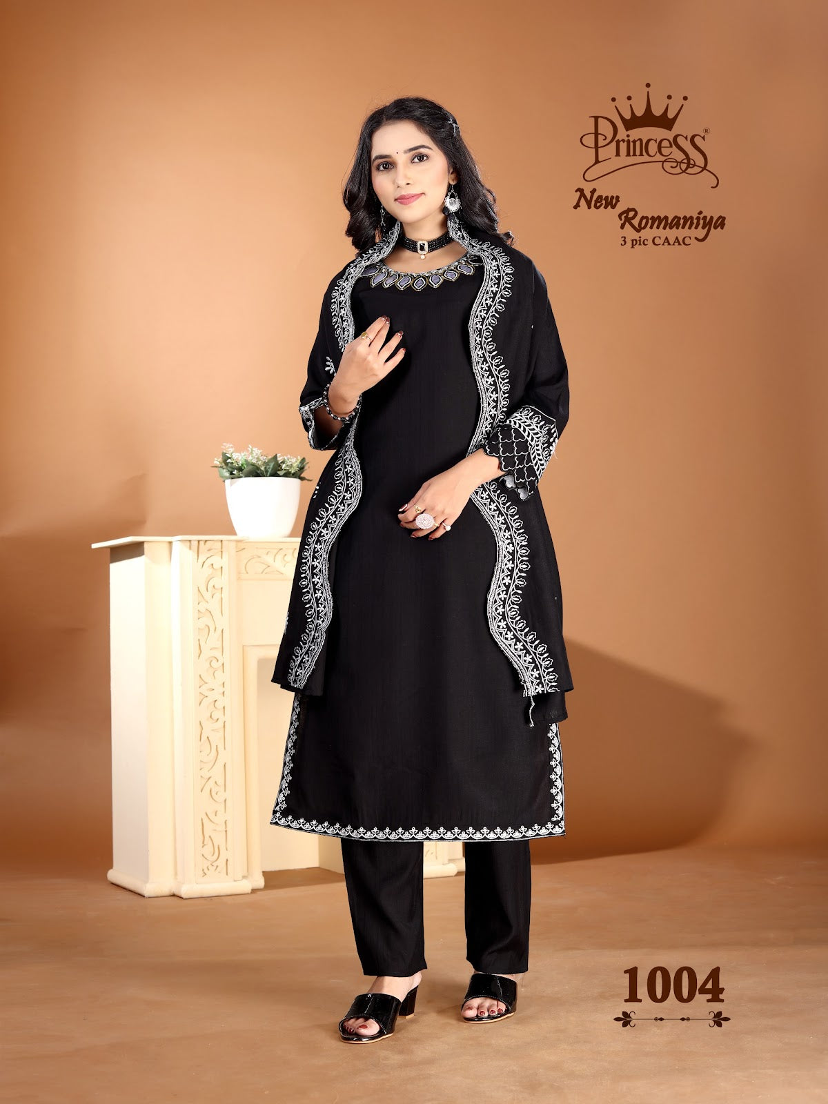 New Romaniya Princess Creation Vetican Readymade Pant Style Suits Wholesaler India