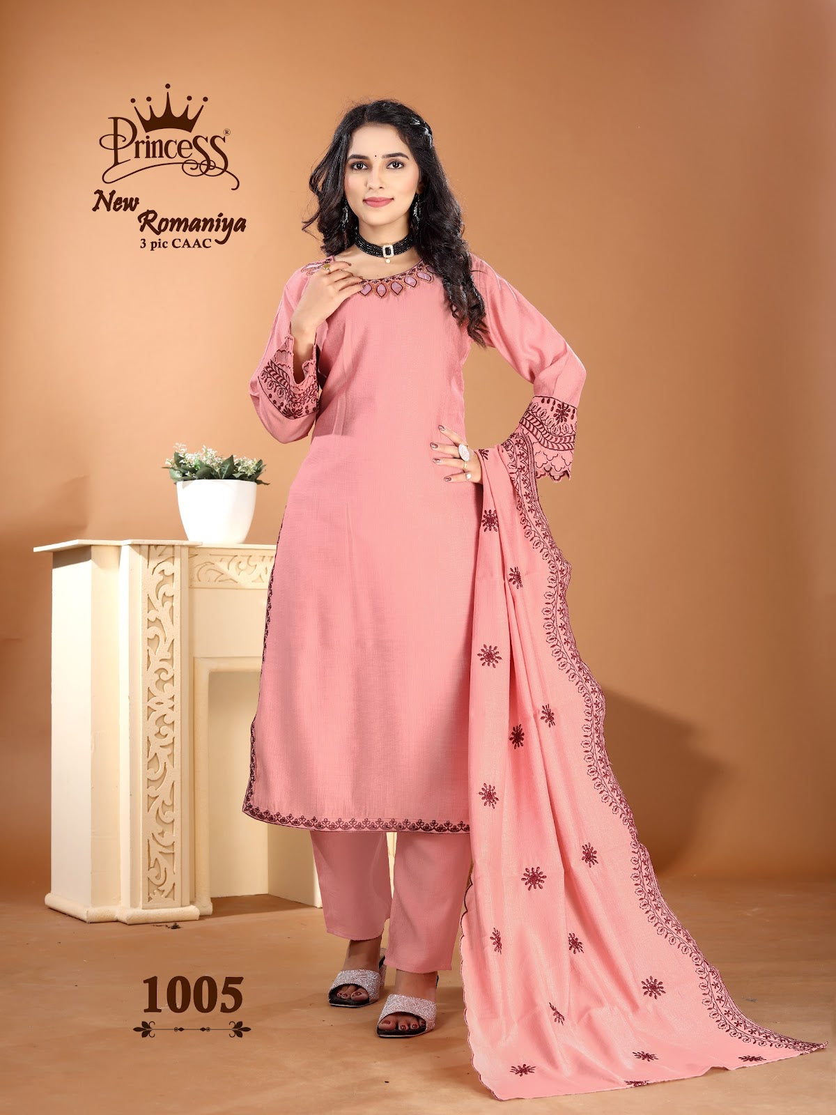 New Romaniya Princess Creation Vetican Readymade Pant Style Suits Wholesaler India