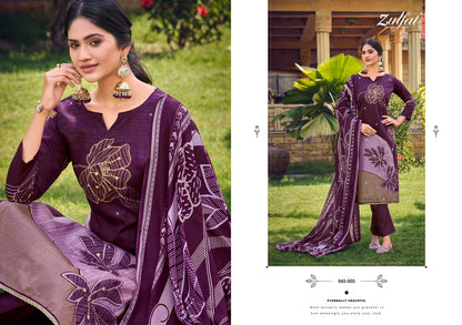 New Sajni Vol 7 Zulfat Designer Pure Jam Karachi Salwar Suits Exporter India