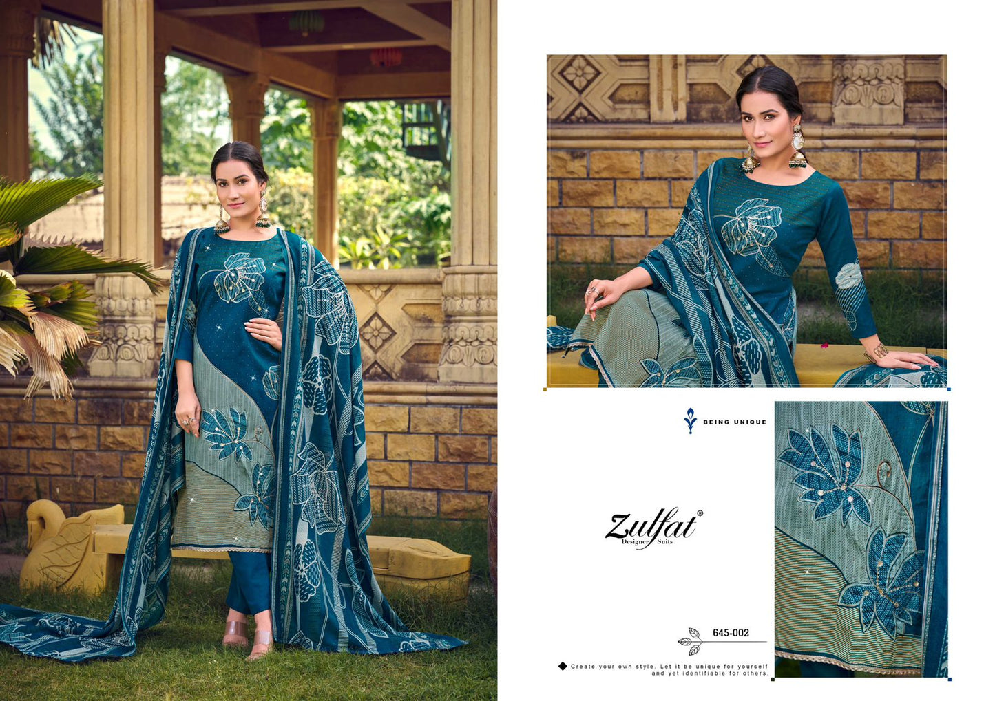 New Sajni Vol 7 Zulfat Designer Pure Jam Karachi Salwar Suits Exporter India