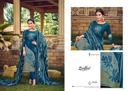 New Sajni Vol 7 Zulfat Designer Pure Jam Karachi Salwar Suits Exporter India