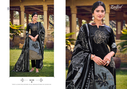 New Sajni Vol 7 Zulfat Designer Pure Jam Karachi Salwar Suits Exporter India