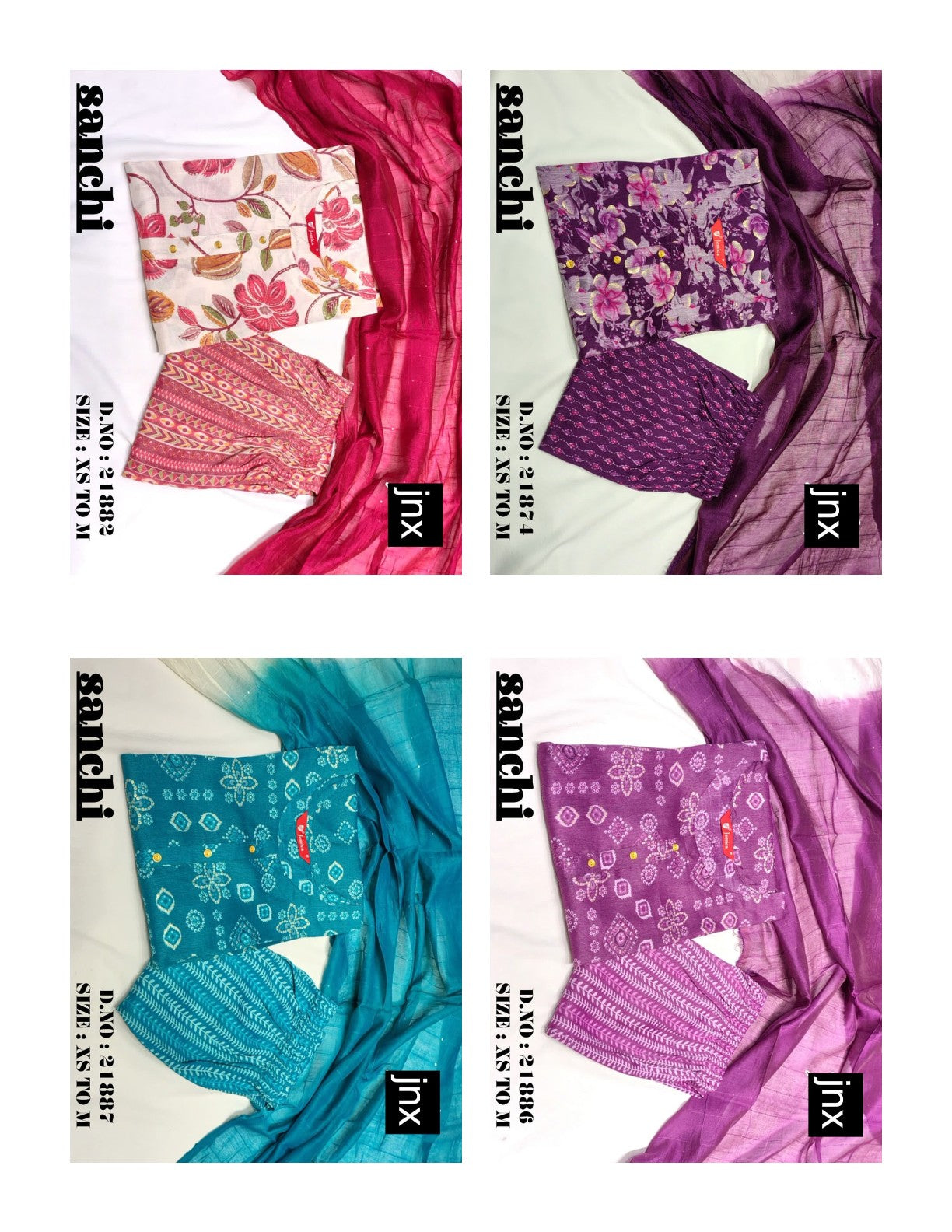New Sanchi Jnx Capsule Readymade Pant Style Suits Exporter