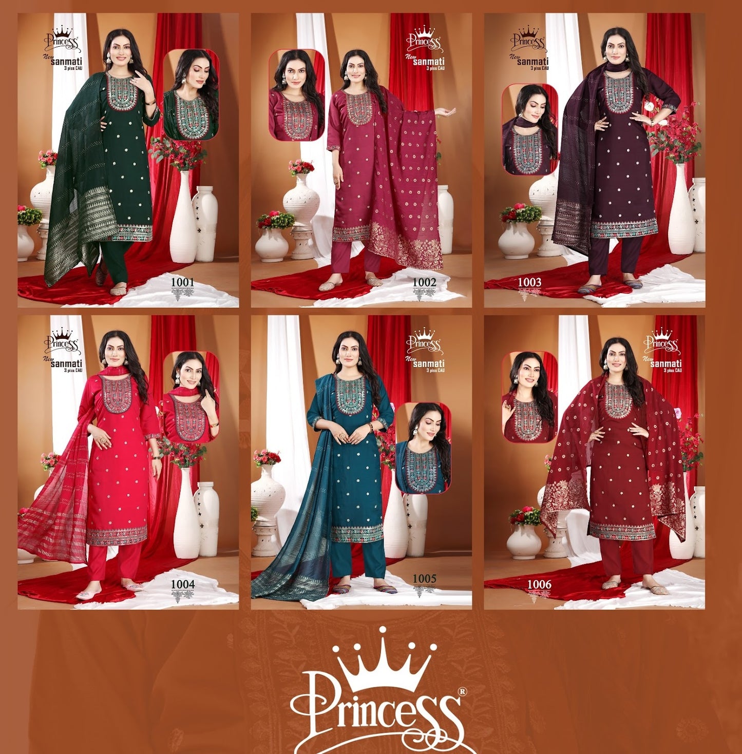 New Sanmati Princess Creation Vetican Readymade Pant Style Suits Manufacturer India