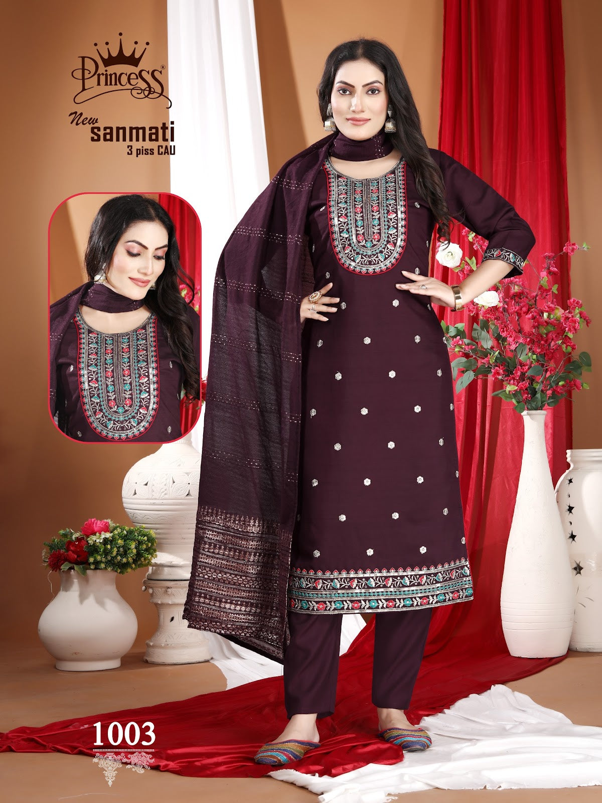 New Sanmati Princess Creation Vetican Readymade Pant Style Suits Manufacturer India