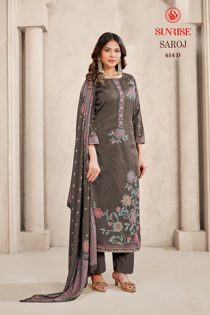 New Saroz Sunrise Heavy Viscose Pashmina Suits Supplier Gujarat