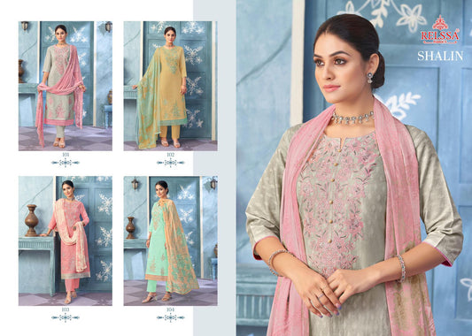 New Shalin Relssa Fabrics Cotton Lawn Pant Style Suits Wholesale Price