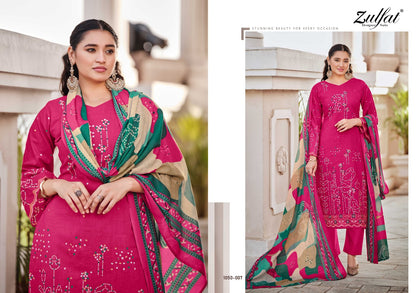 New Shanaya Zulfat Designer Cotton Karachi Salwar Suits Exporter Gujarat